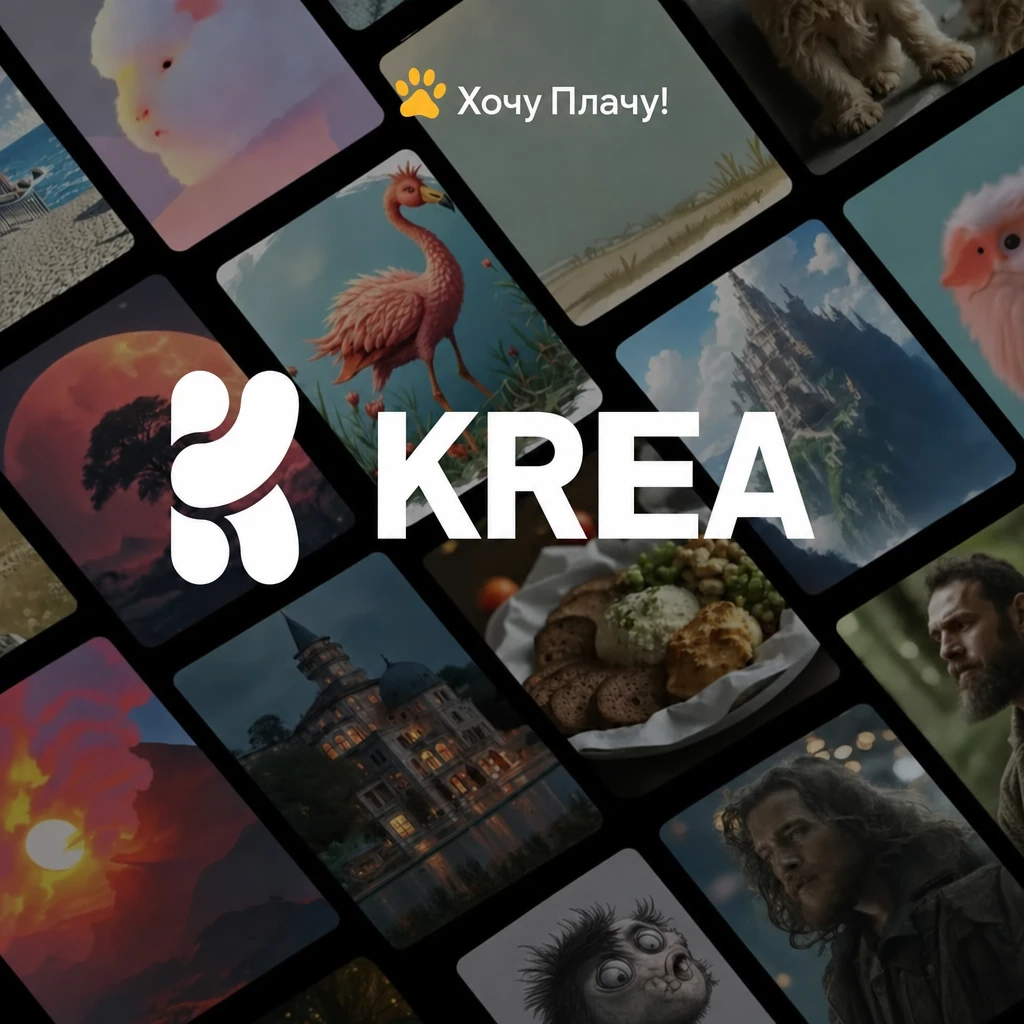 Покупка подписки Krea AI виртуальной картой Хочу Плачу!