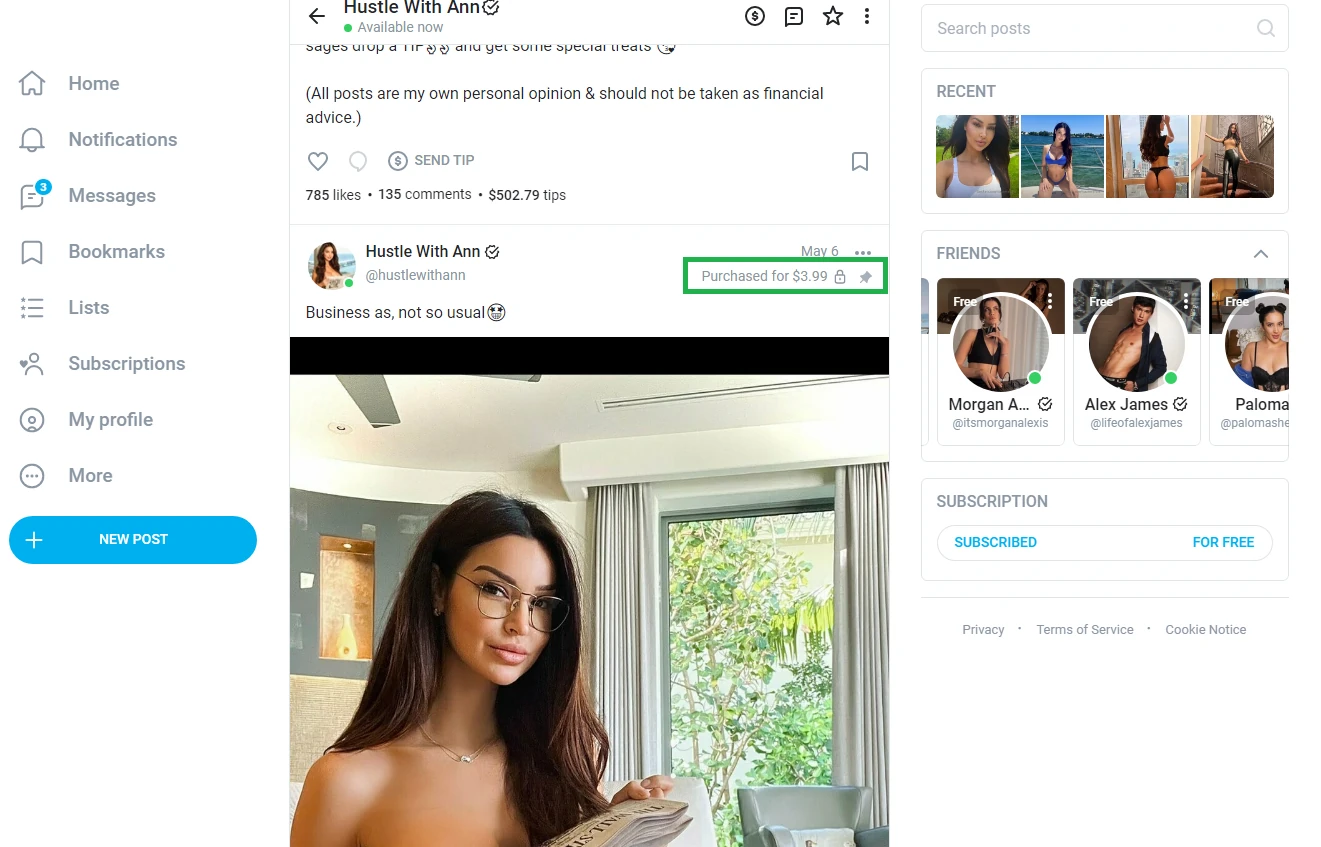 Доступ к платному контенту OnlyFans открыт