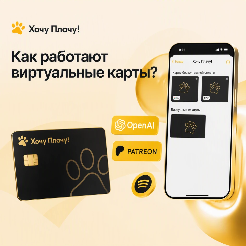 Как работают виртуальные карты — схема работы Хочу Плачу!