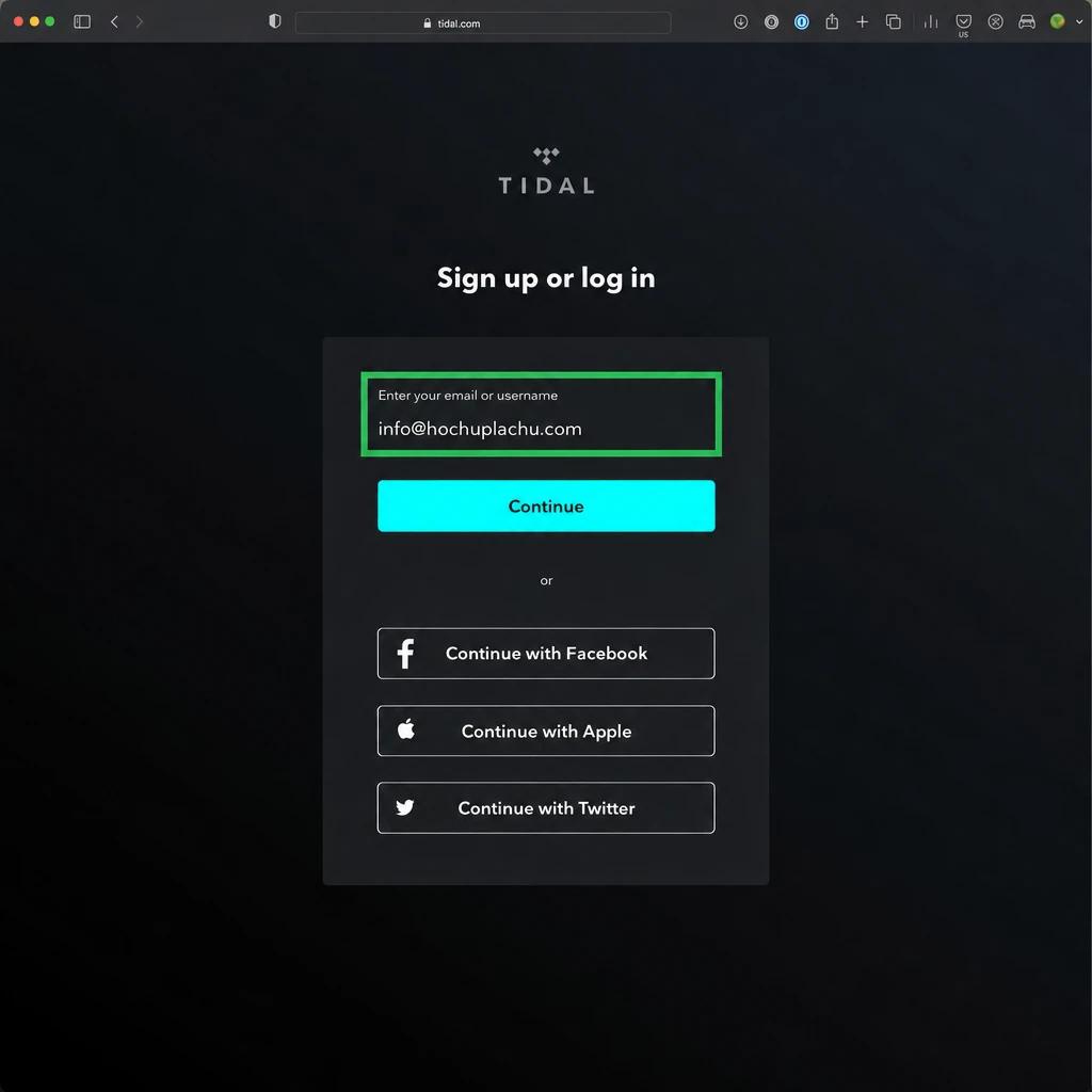 Экран подписки Tidal — пример успешной оплаты