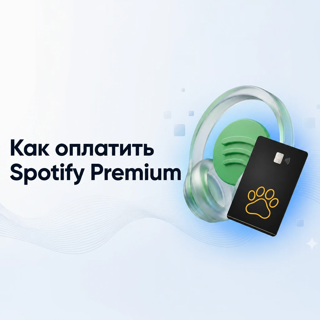 Логотип Spotify — оплата Premium виртуальной картой Хочу Плачу!